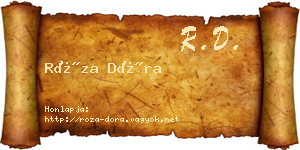 Róza Dóra névjegykártya