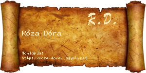 Róza Dóra névjegykártya