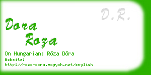 dora roza business card
